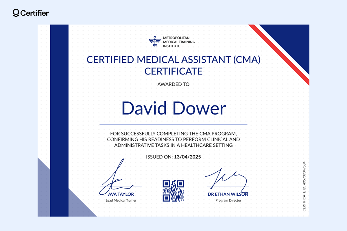 15 Free Printable Medical Assistant Certificate Templates