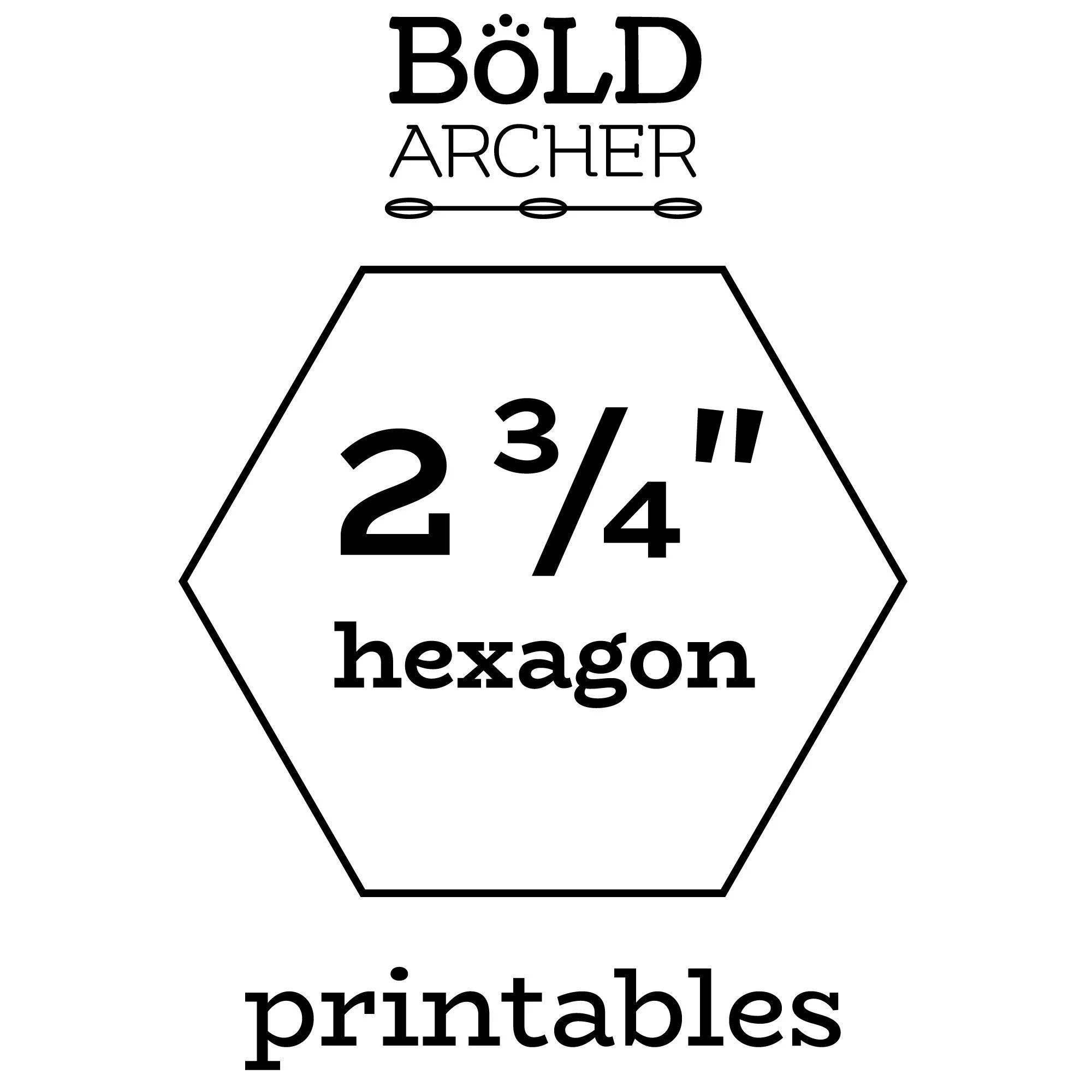2 3 4 Inch Hexagon EPP Template Etsy UK