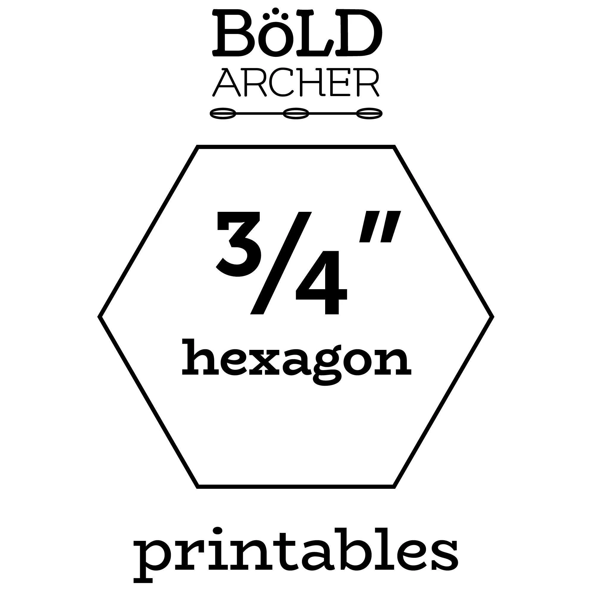 3 4 Hexagons Epp Etsy