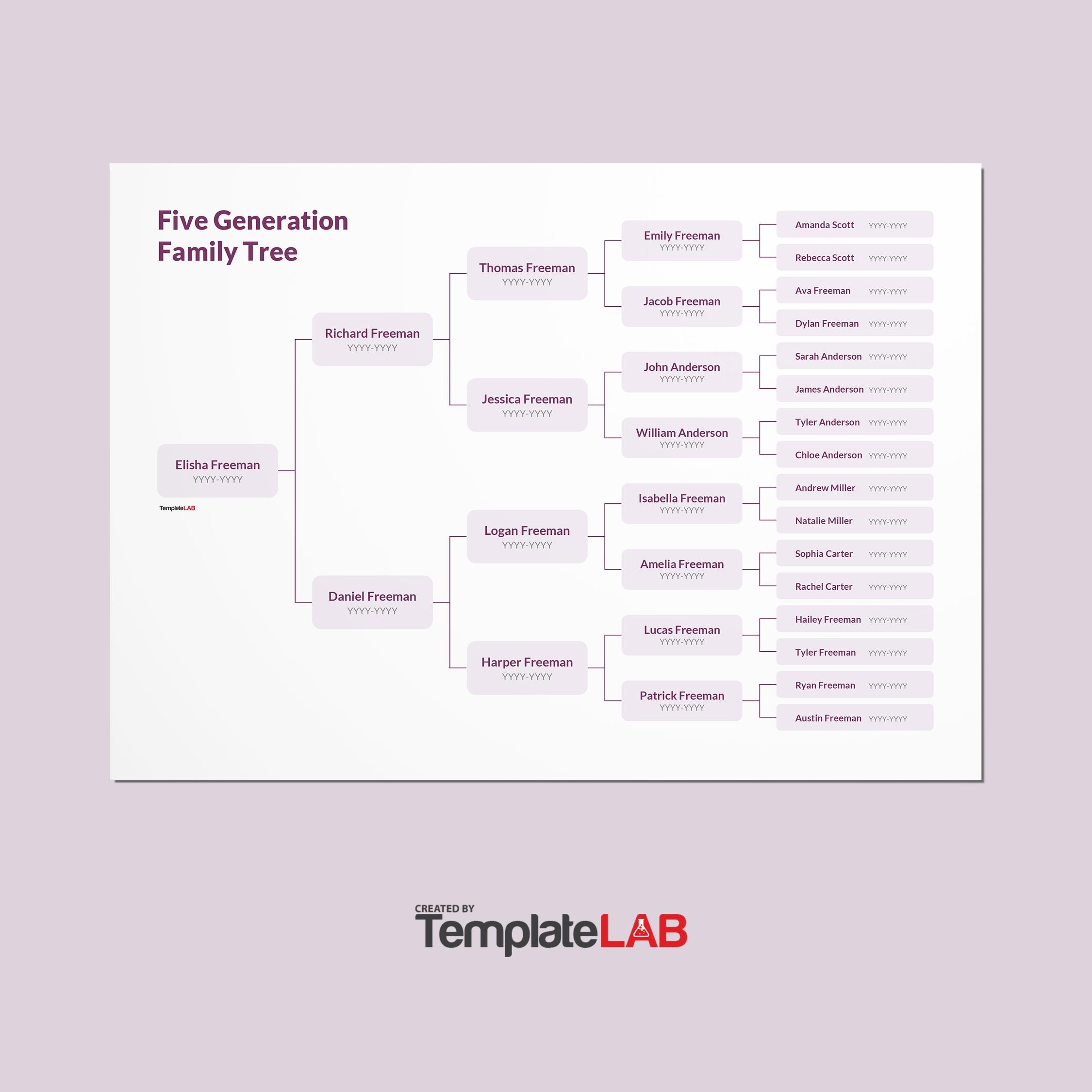41 Free Family Tree Templates Word Excel PDF PowerPoint