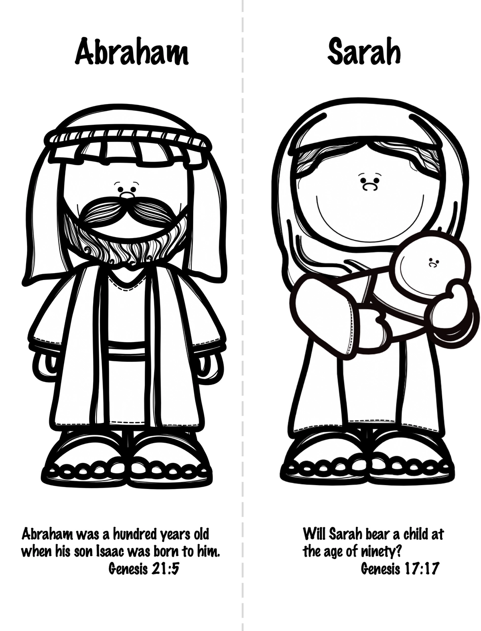Abraham And Sarah Lapbook Craft For Sunday School