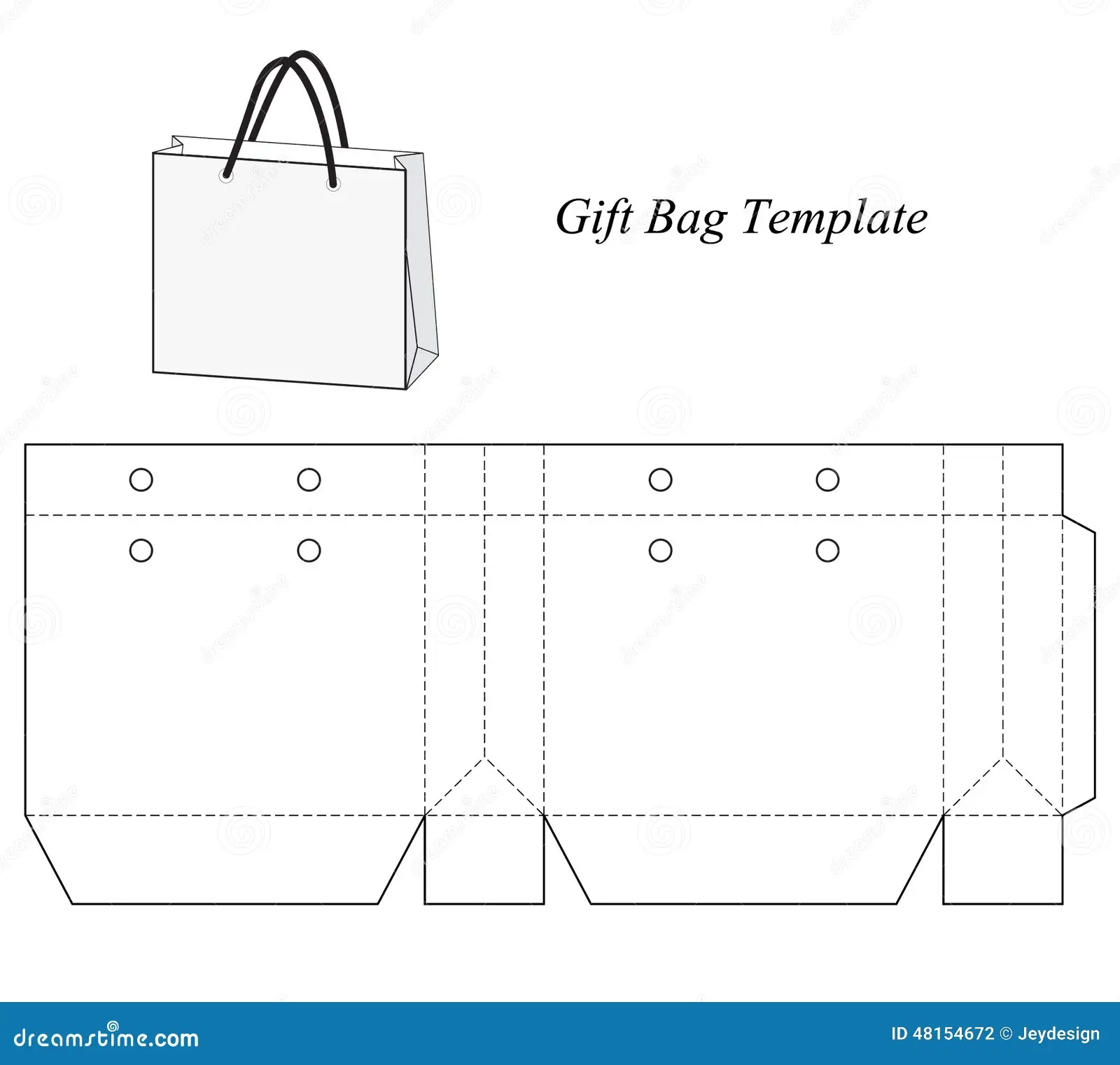 Bag Template Design Your Own Paper Bags Die Cut Shopping Bag Stock Illustrations 377 Die Cut
