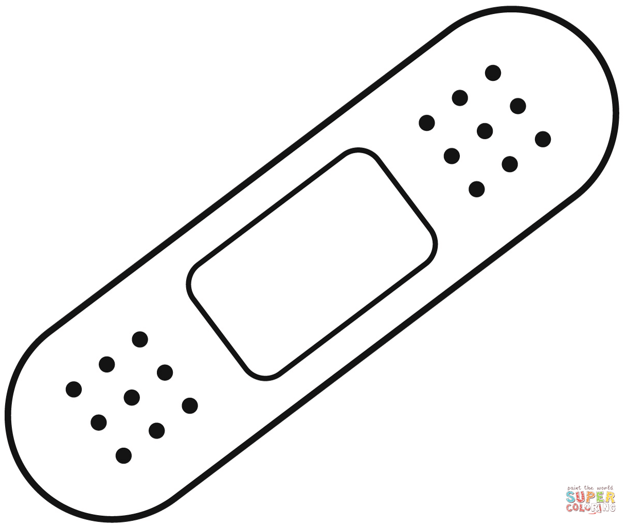 Band Aid Coloring Page Free Printable