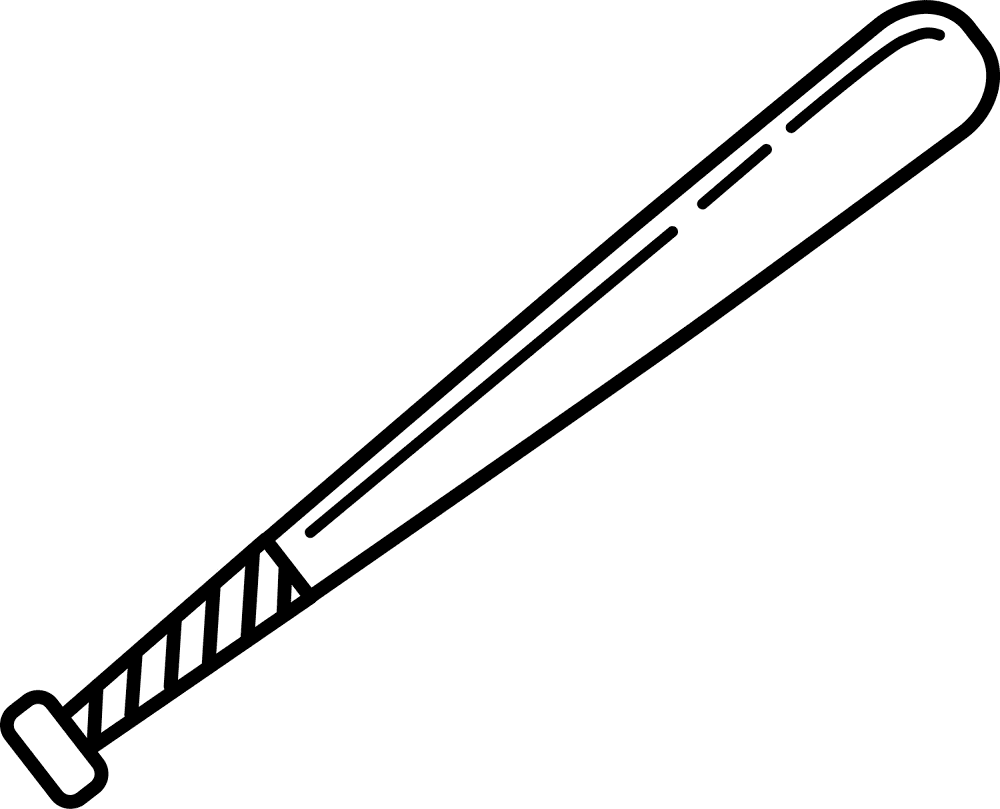 Baseball Bat Coloring Page Free Printable