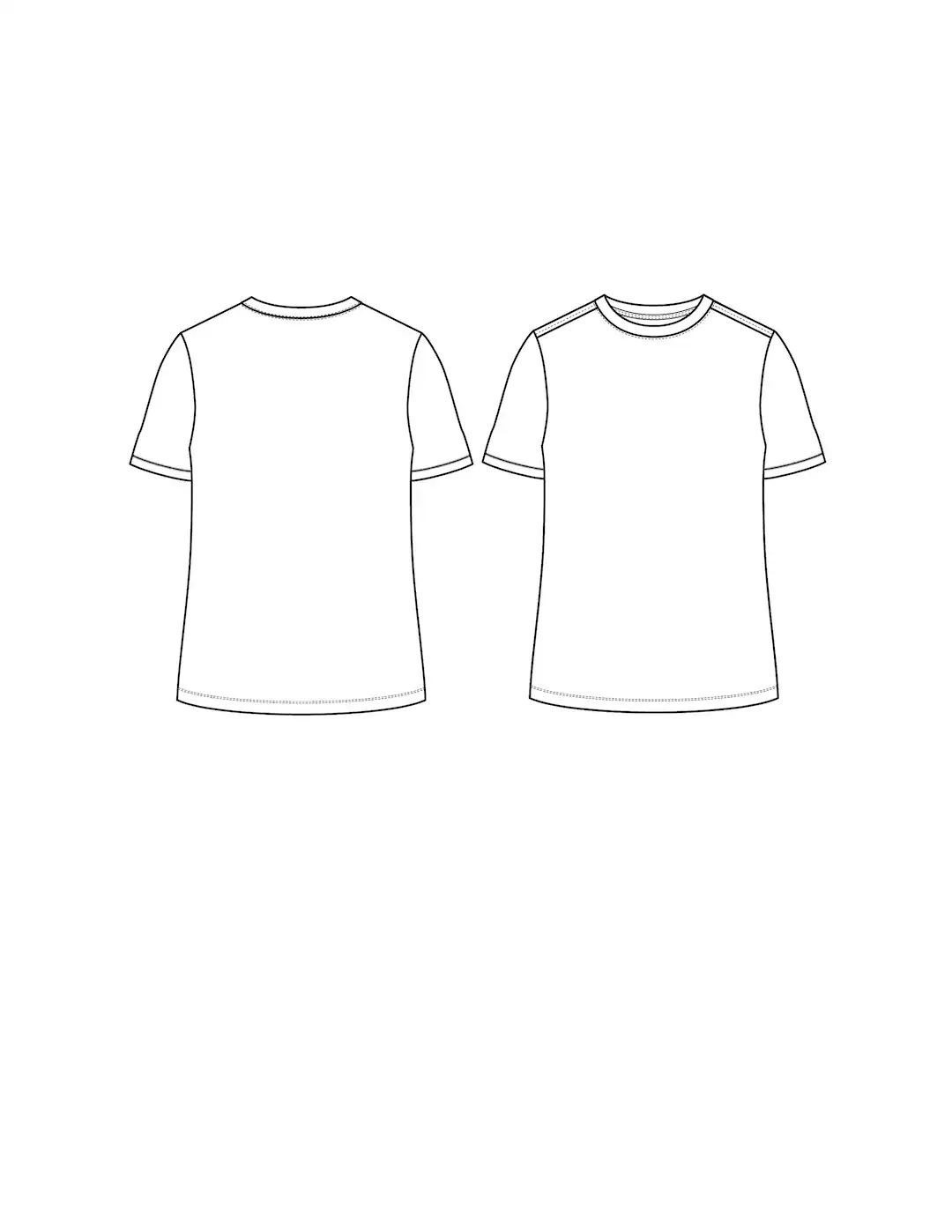 Basic T shirt Template Ready For Editing Etsy