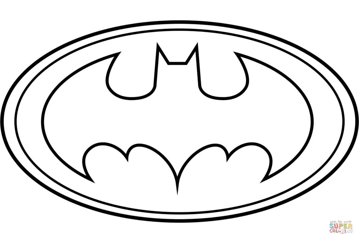 Batman Logo Coloring Page Free Printable