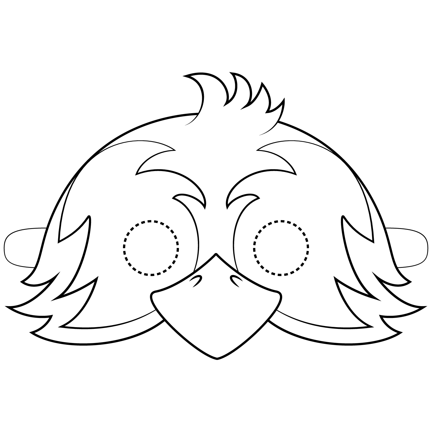 Bird Mask Coloring Page Free Printable