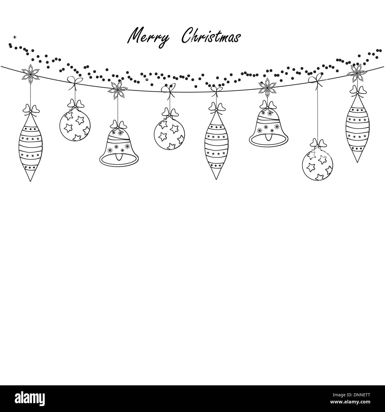 Black And White Modern Christmas Card Stock Vector Image Art Alamy