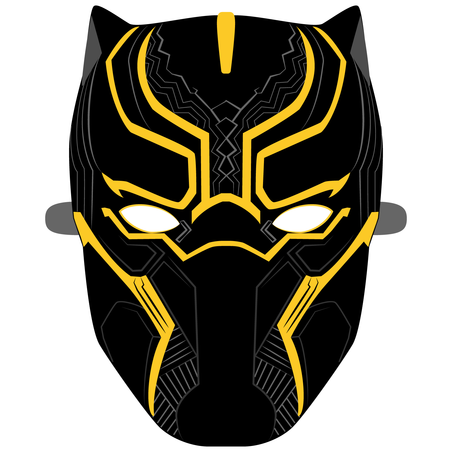 Black Panther Mask Template Free Printable Paper raft Templates