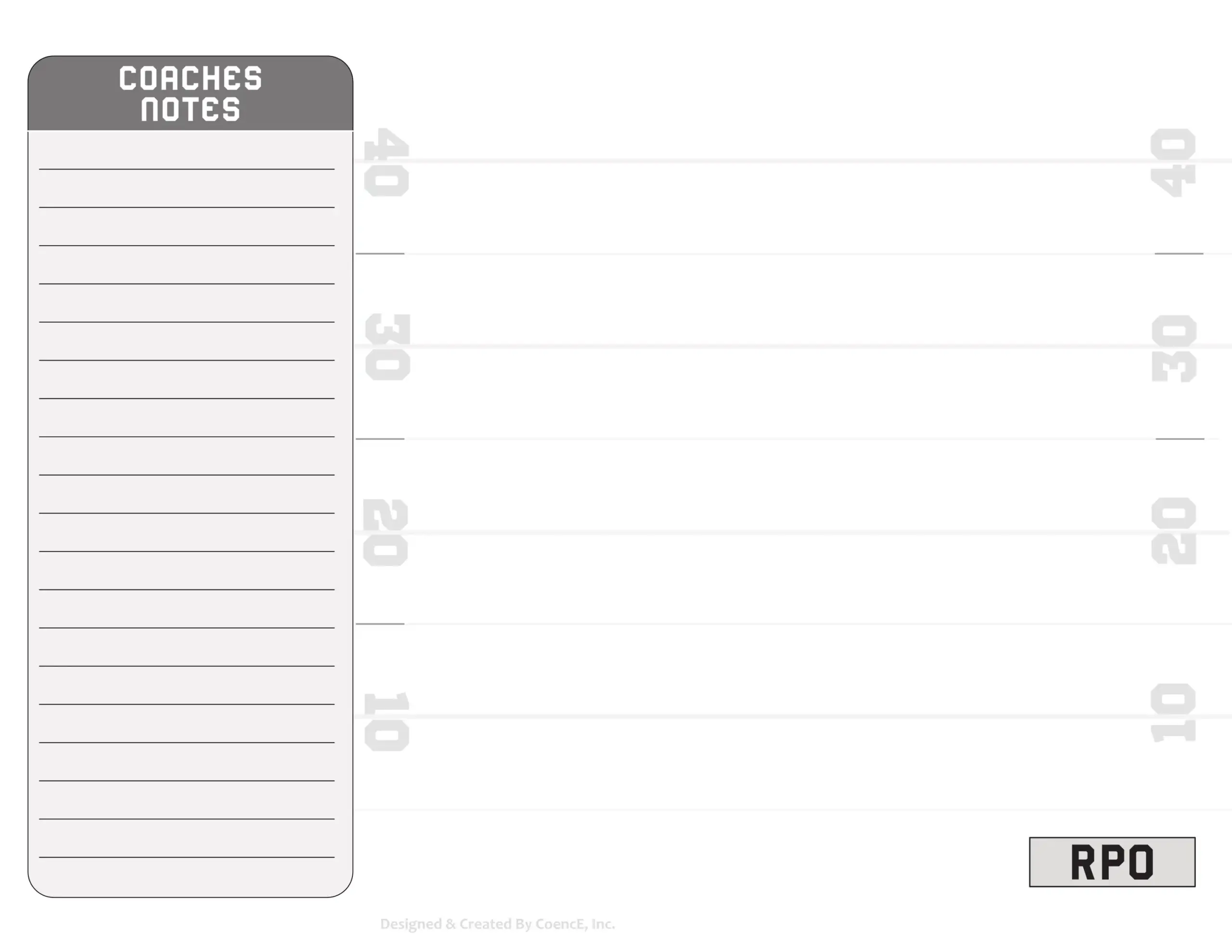 Blank Flag Football Play Sheet Templates Etsy