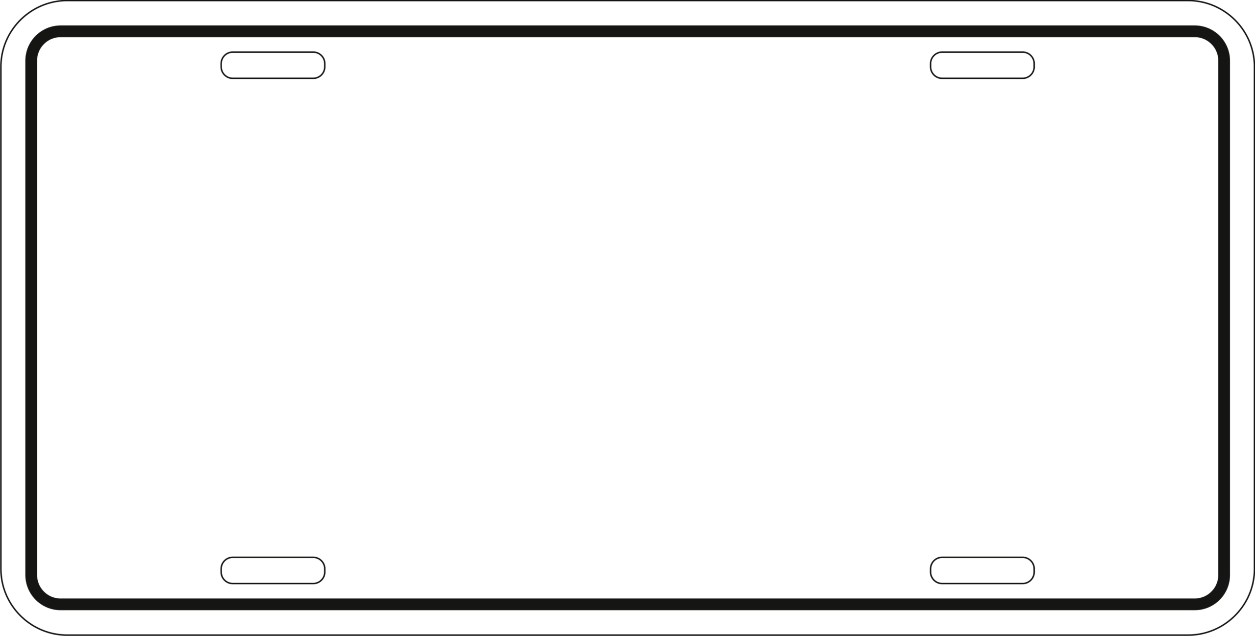 Blank License Plate Template
