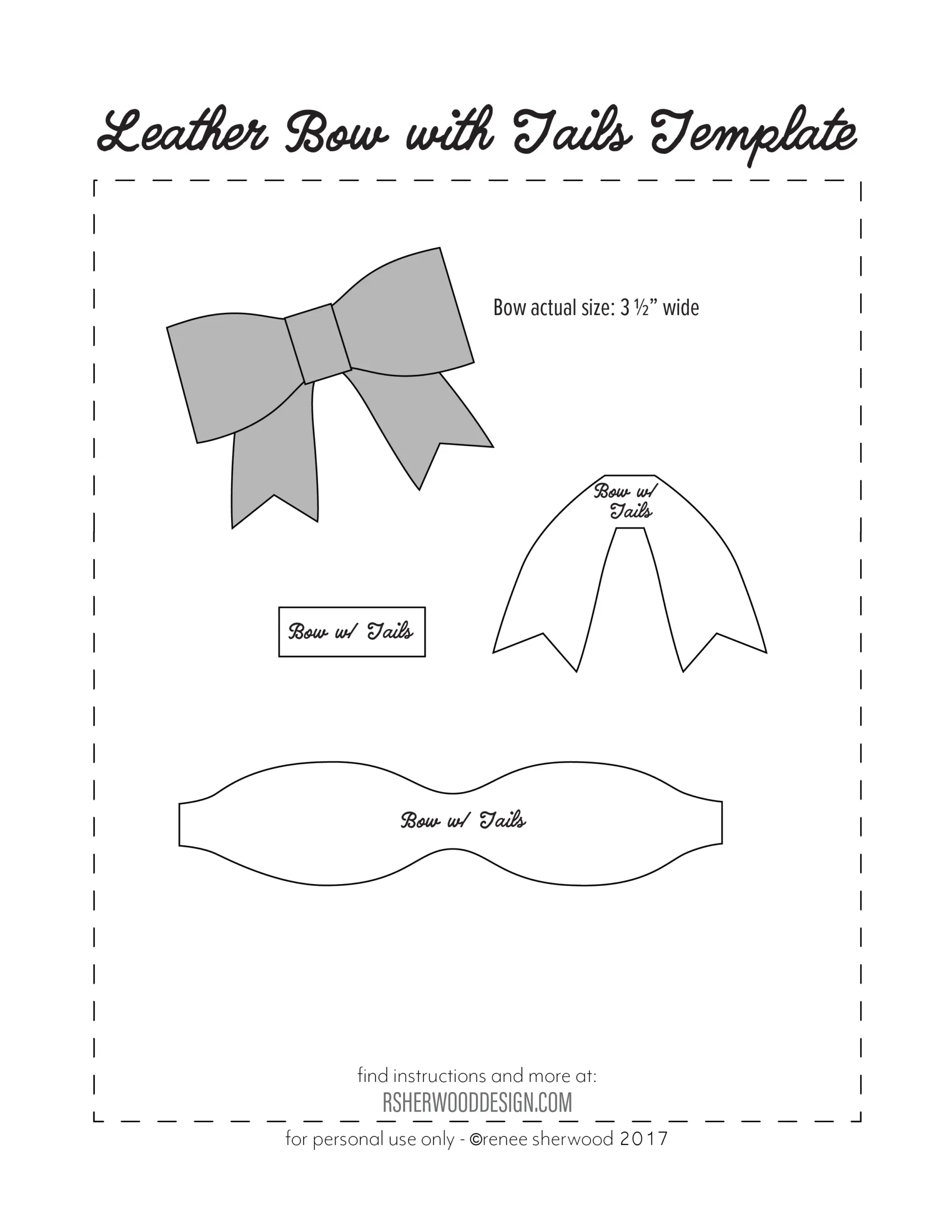 Bow Printable Template Printable Art Activities