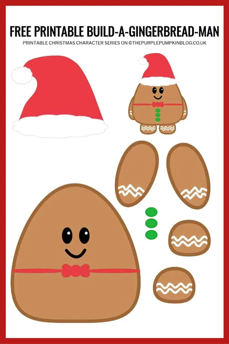 Build A Gingerbread Man Printable Paper Gingerbread Man Template