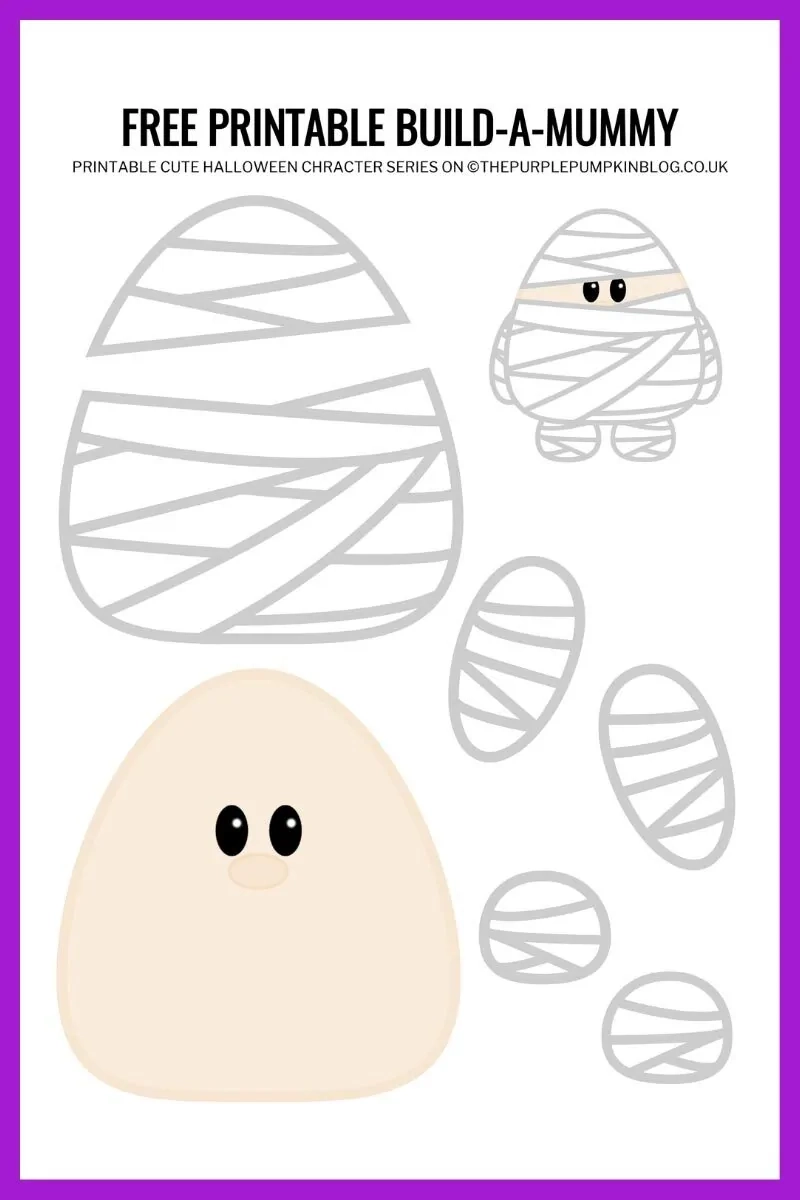 Build A Mummy Free Printable Halloween Paper Craft For Kids