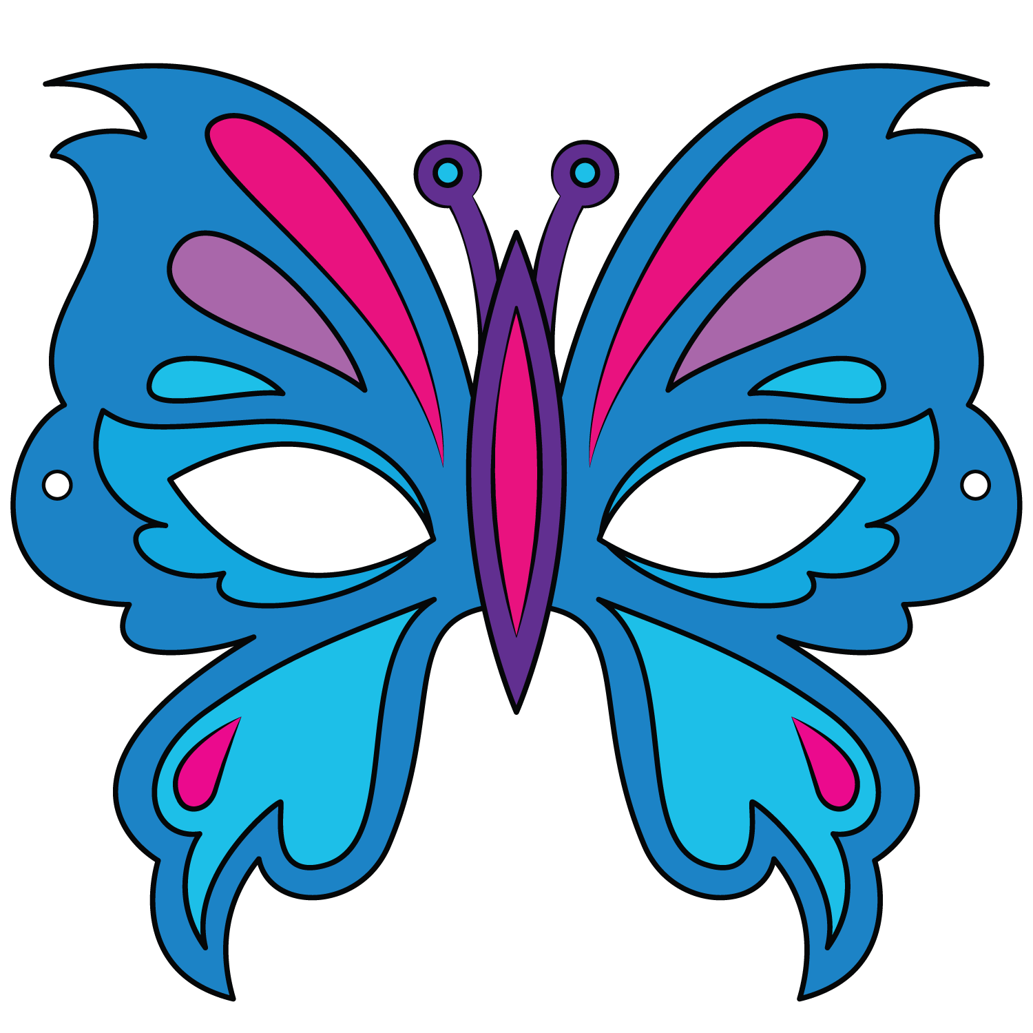 Butterfly Mask Template Free Printable Paper raft Templates