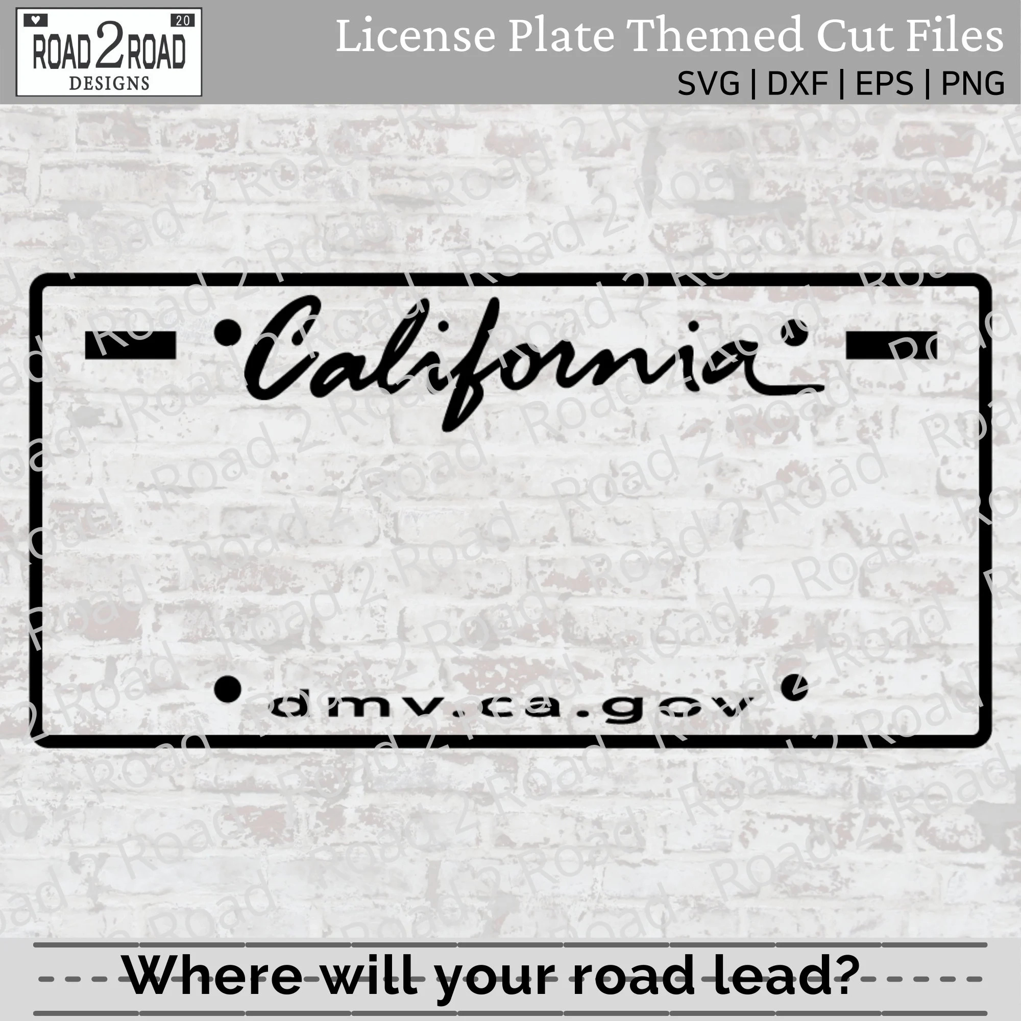 California Blank License Plate SVG Cut File Template For Cricut Car Window Sticker California T shirt Download DXS Etsy