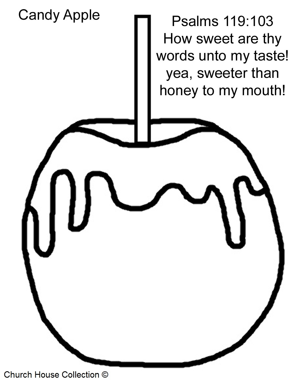 Candy Apple Coloring Pages