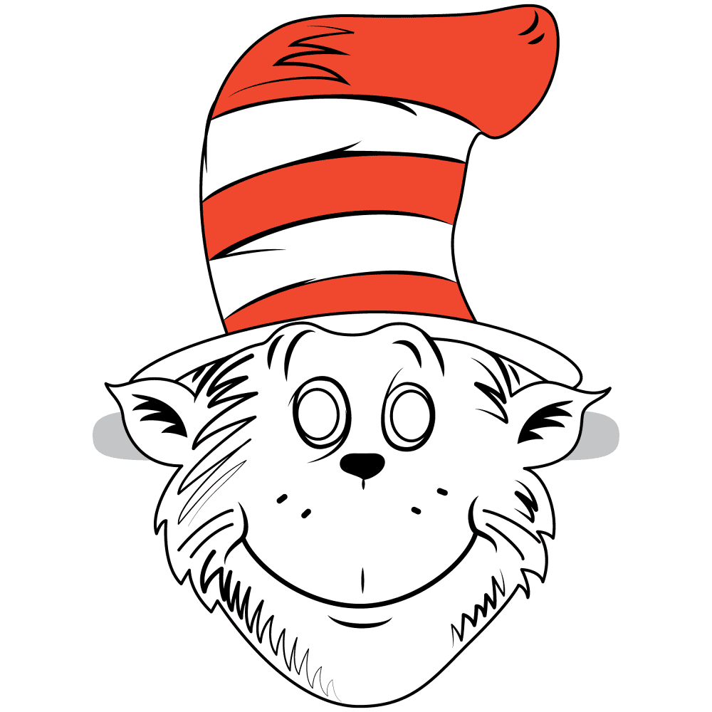 Cat In The Hat Mask Template Free Printable Paper raft Templates
