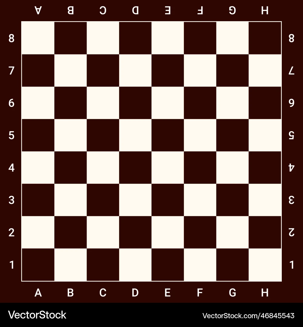 Chess Board Printable Template Royalty Free Vector VectorStock