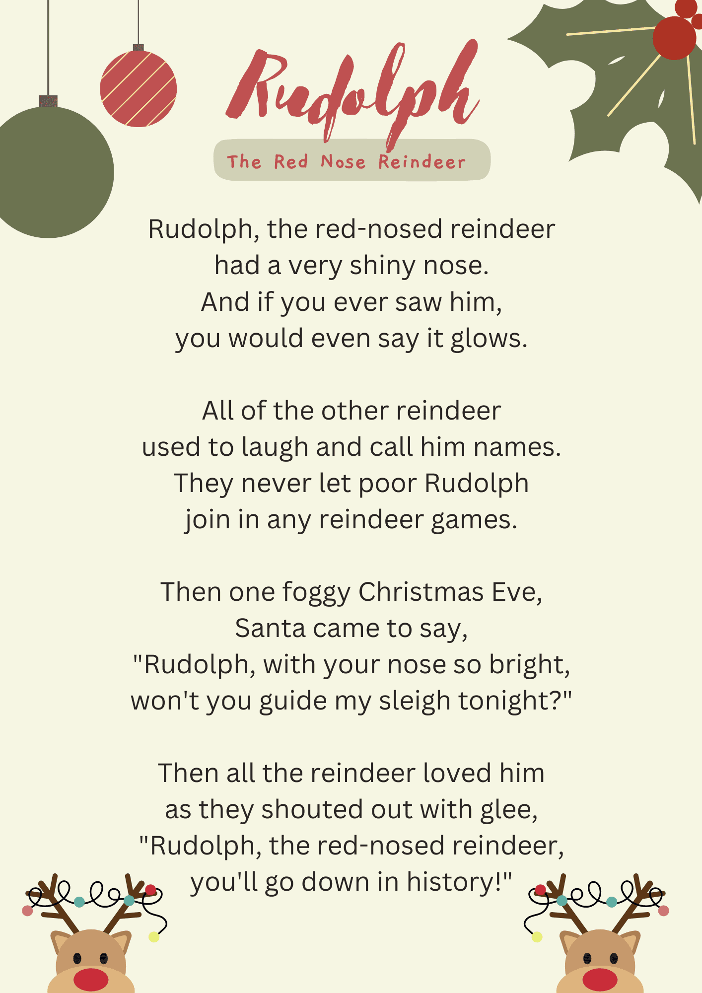 Christmas Carol Lyrics Pdf