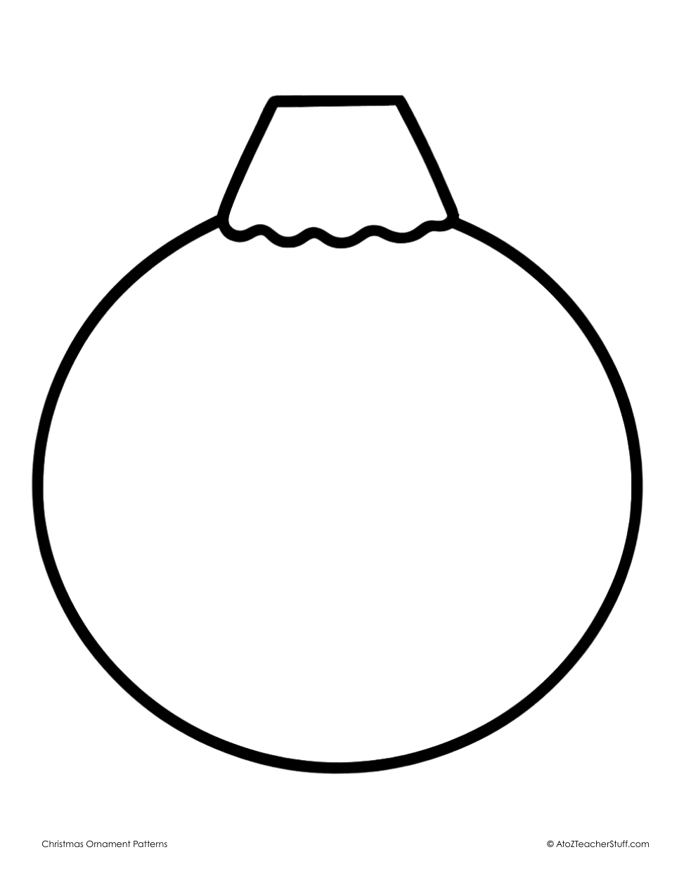 Christmas Ornament Outline Template Pattern Or Coloring Page A To Z Teacher Stuff