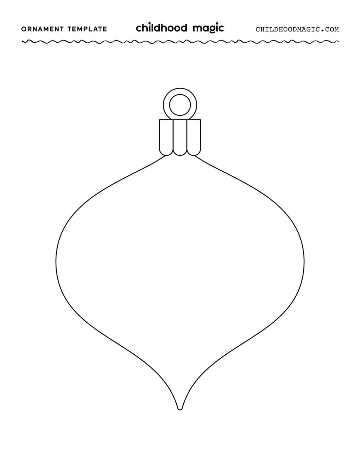 Christmas Ornament Template Free Printable Childhood Magic