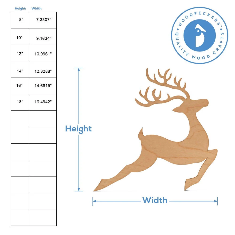 Christmas Wood Reindeer Cutout Woodpeckers Crafts
