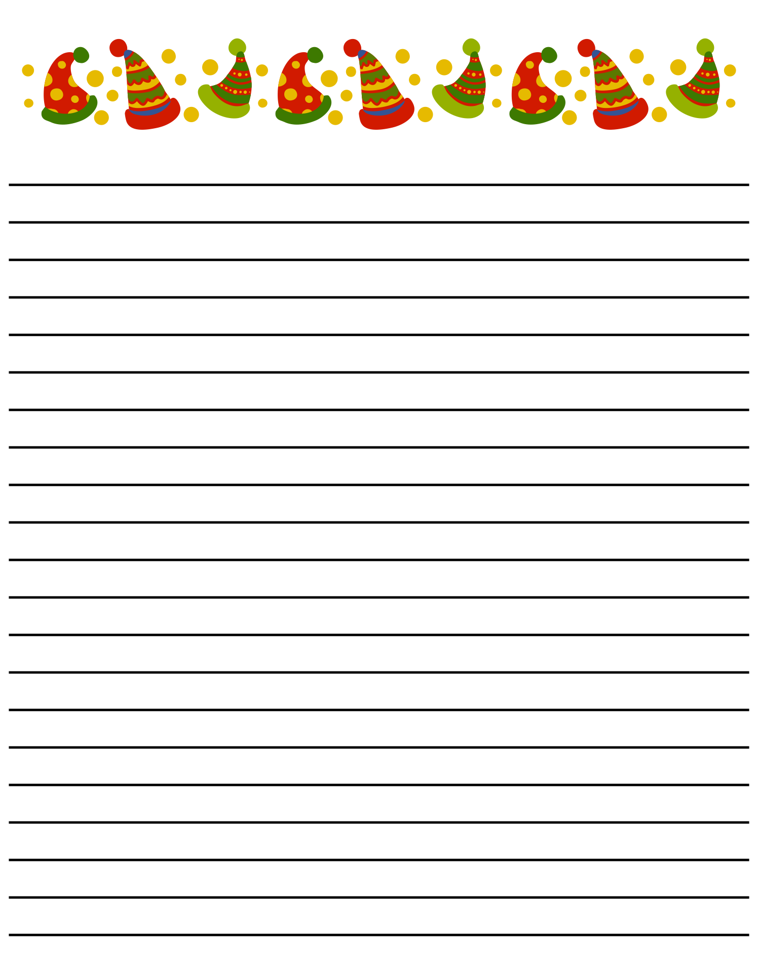 Christmas Writing Paper Free Printable