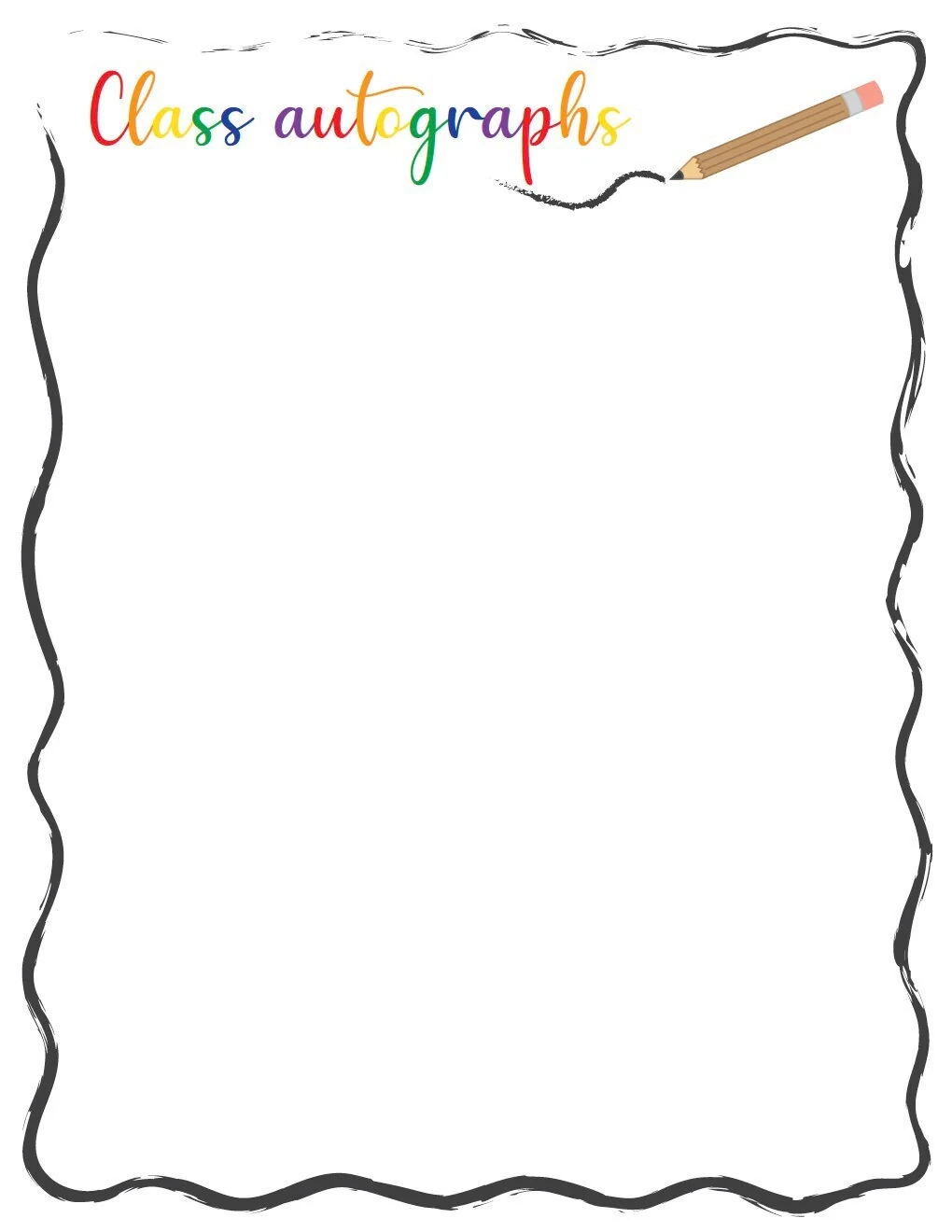Class Autograph Page Etsy