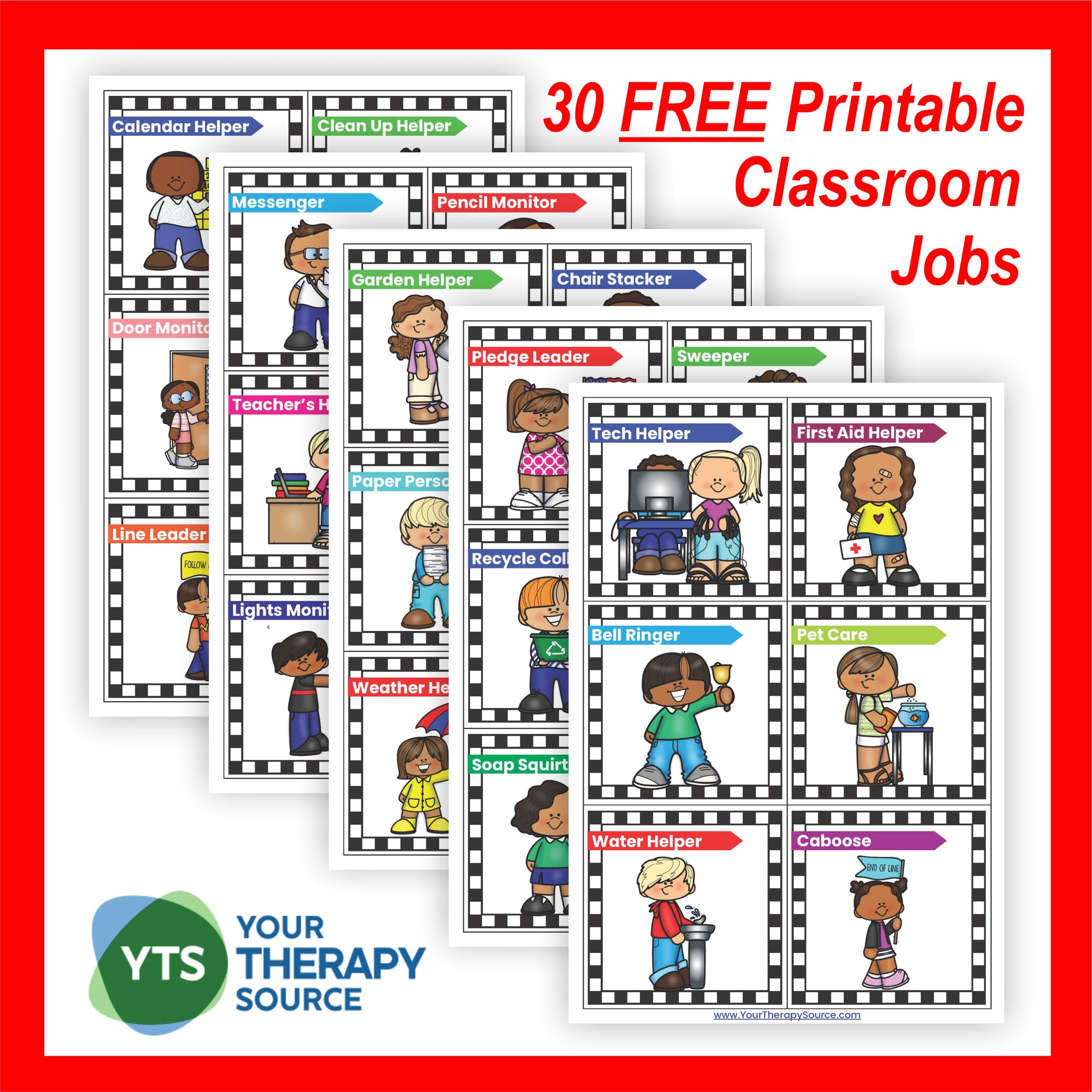 CLASSROOM JOB IDEAS Your Therapy Source