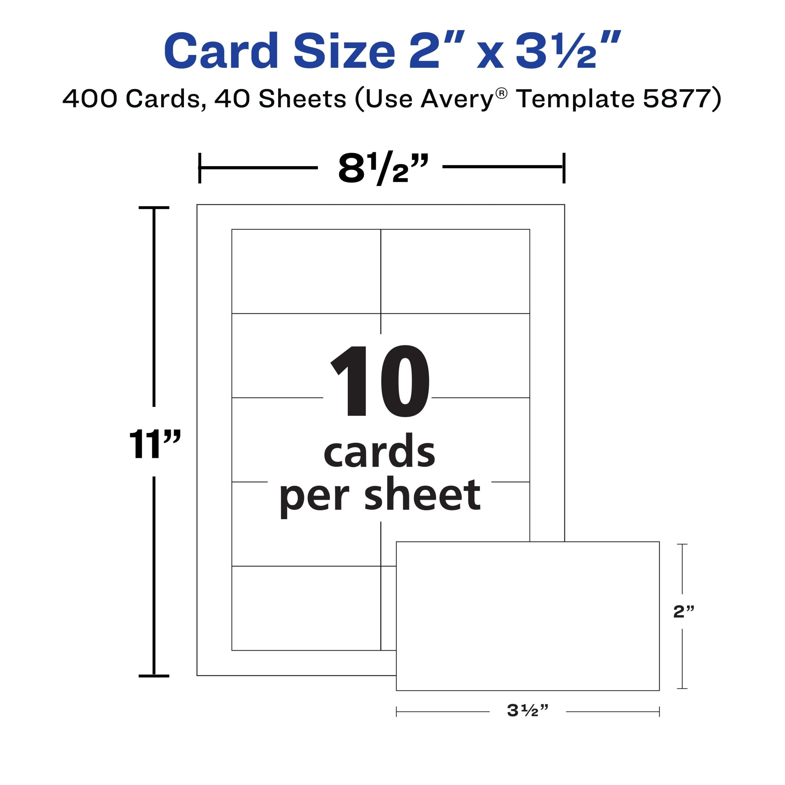 Clean Edge Printable Business Cards White 5877 Avery