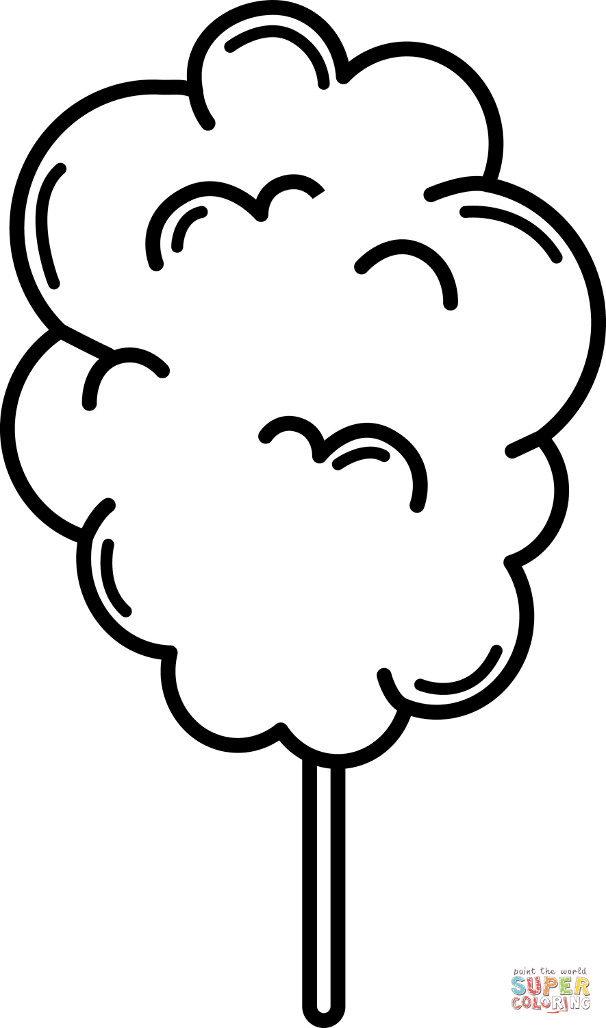 Cotton Candy Coloring Page Free Printable