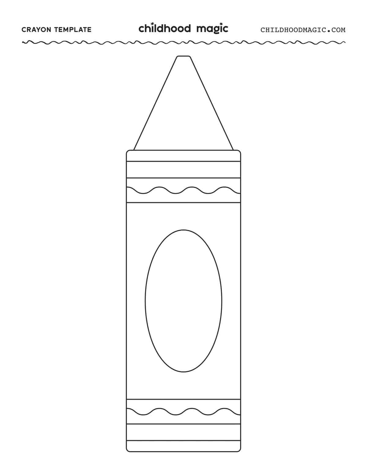 Crayon Template Childhood Magic