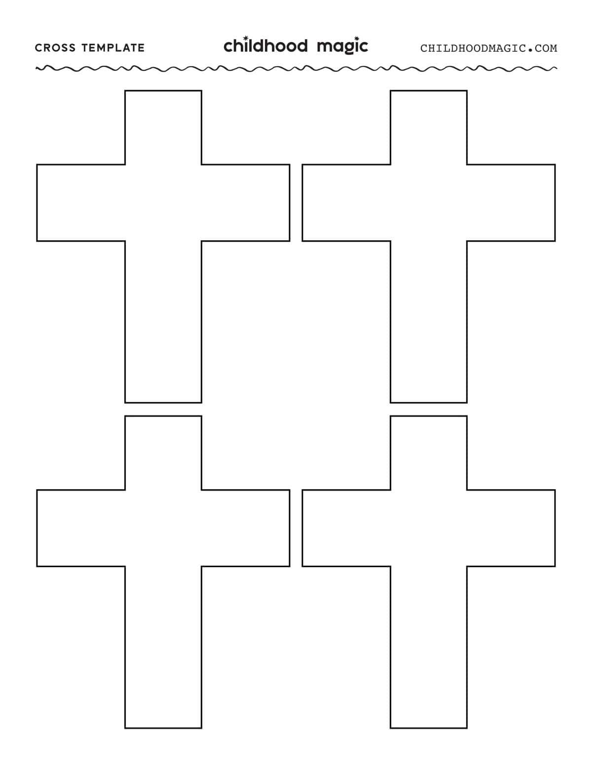 Cross Template Free Printable Childhood Magic