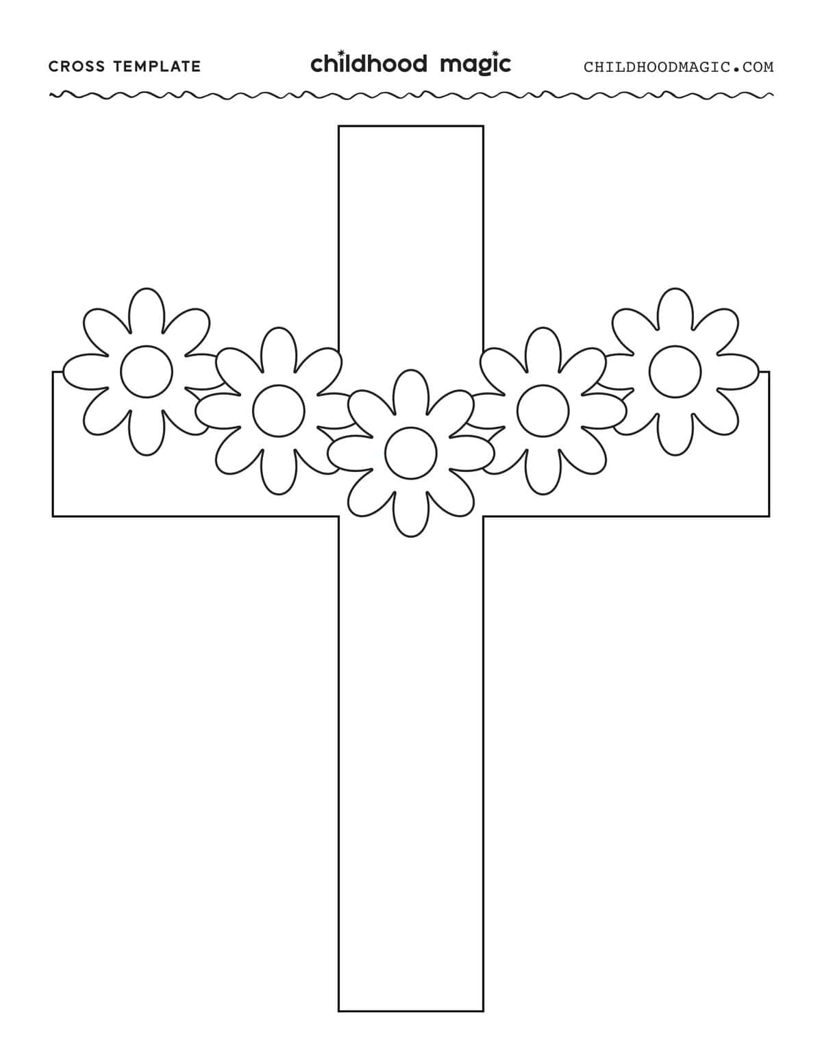 Cross Template Free Printable Childhood Magic