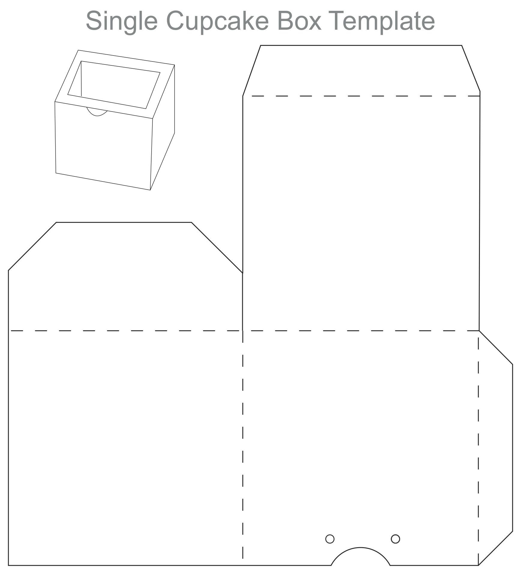 Cupcake Boxes 10 Free PDF Printables Printablee