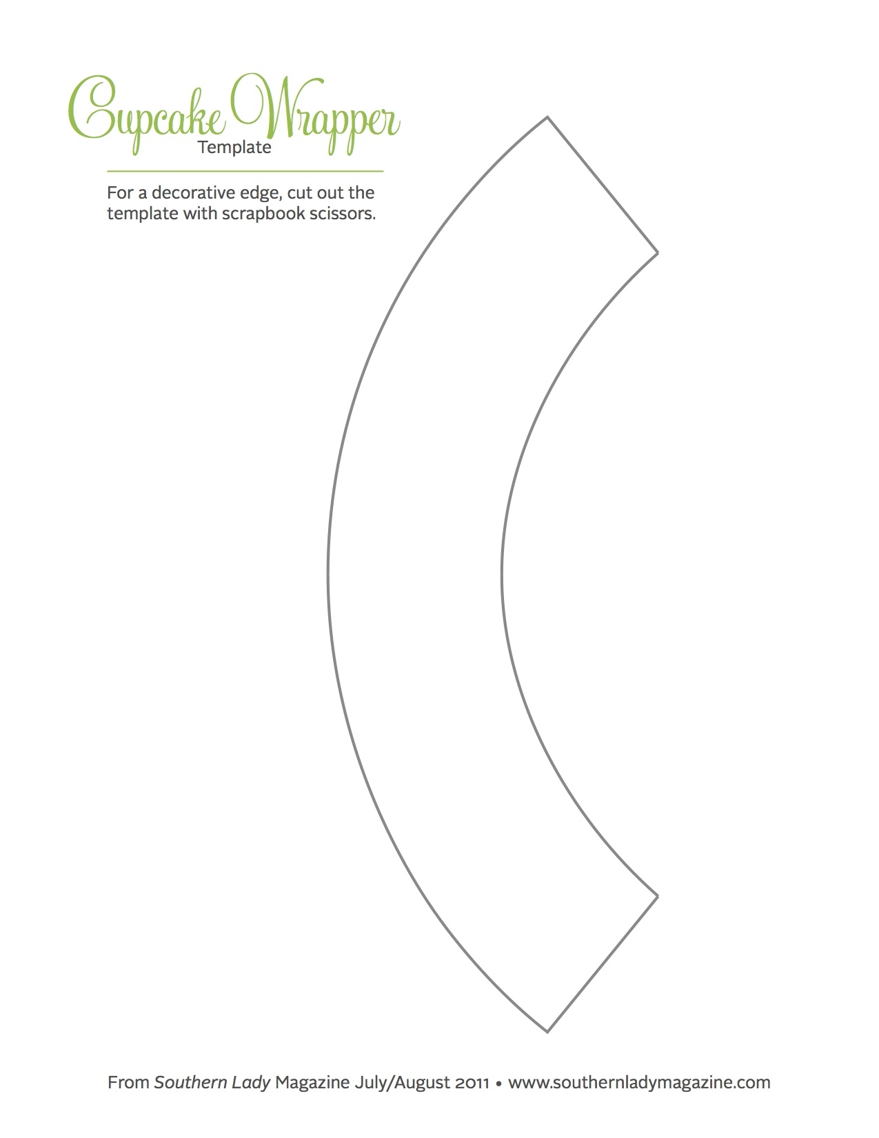 Cupcake Wrapper Template Southern Lady Magazine