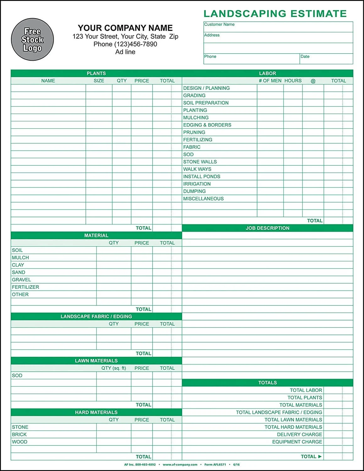 Customizable Landscaping Estimate Template Monday Blog