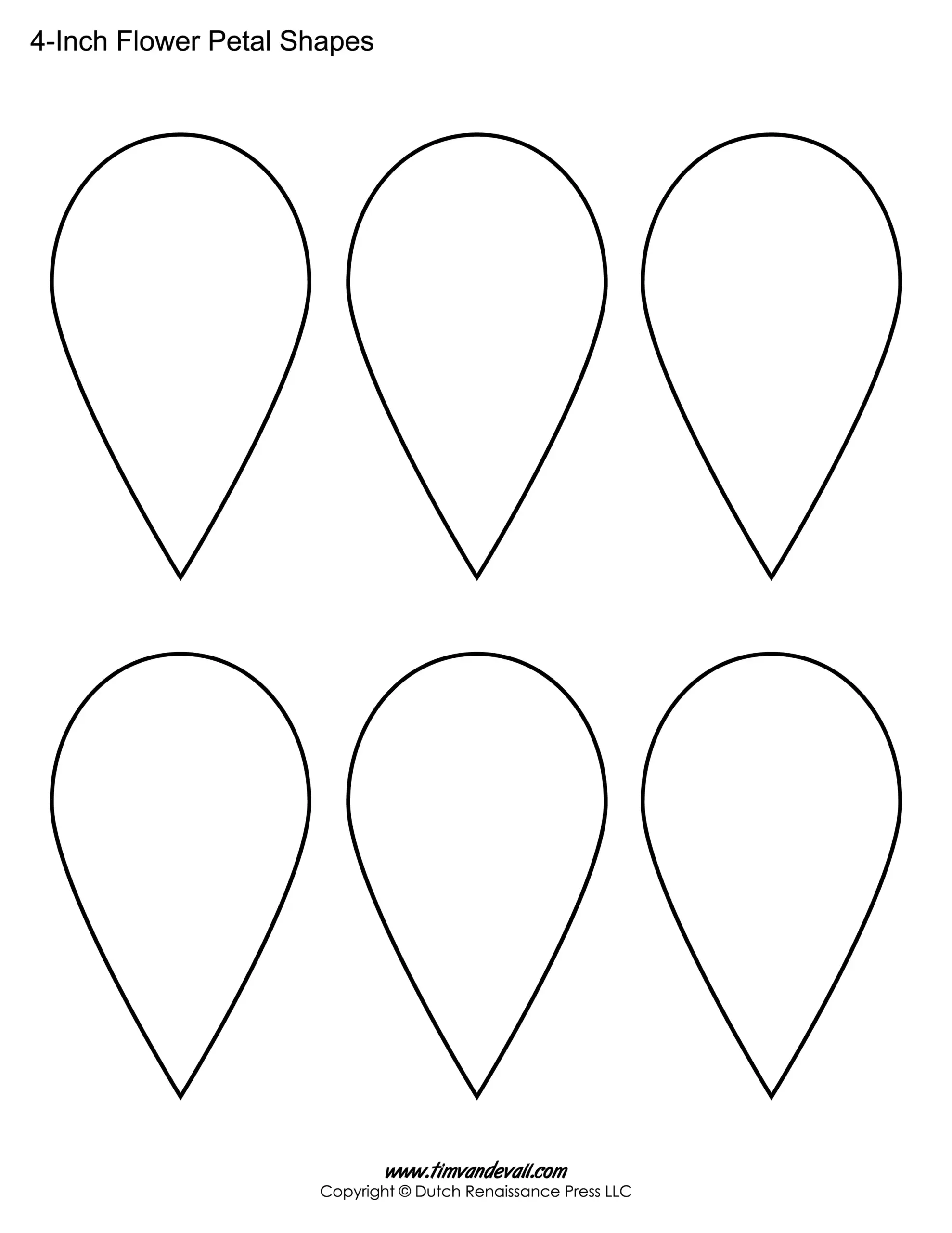 Cut Out Printable Free Paper Flower Petal Templates Printable Party Favors