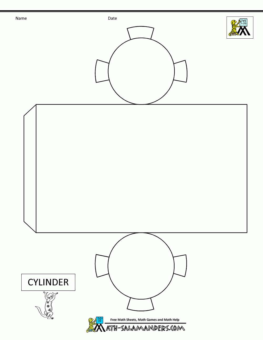 Cylinder Box Printable Packaging Template Design 3d Cylinder Cut Out Cylinder Net Shape Geometry