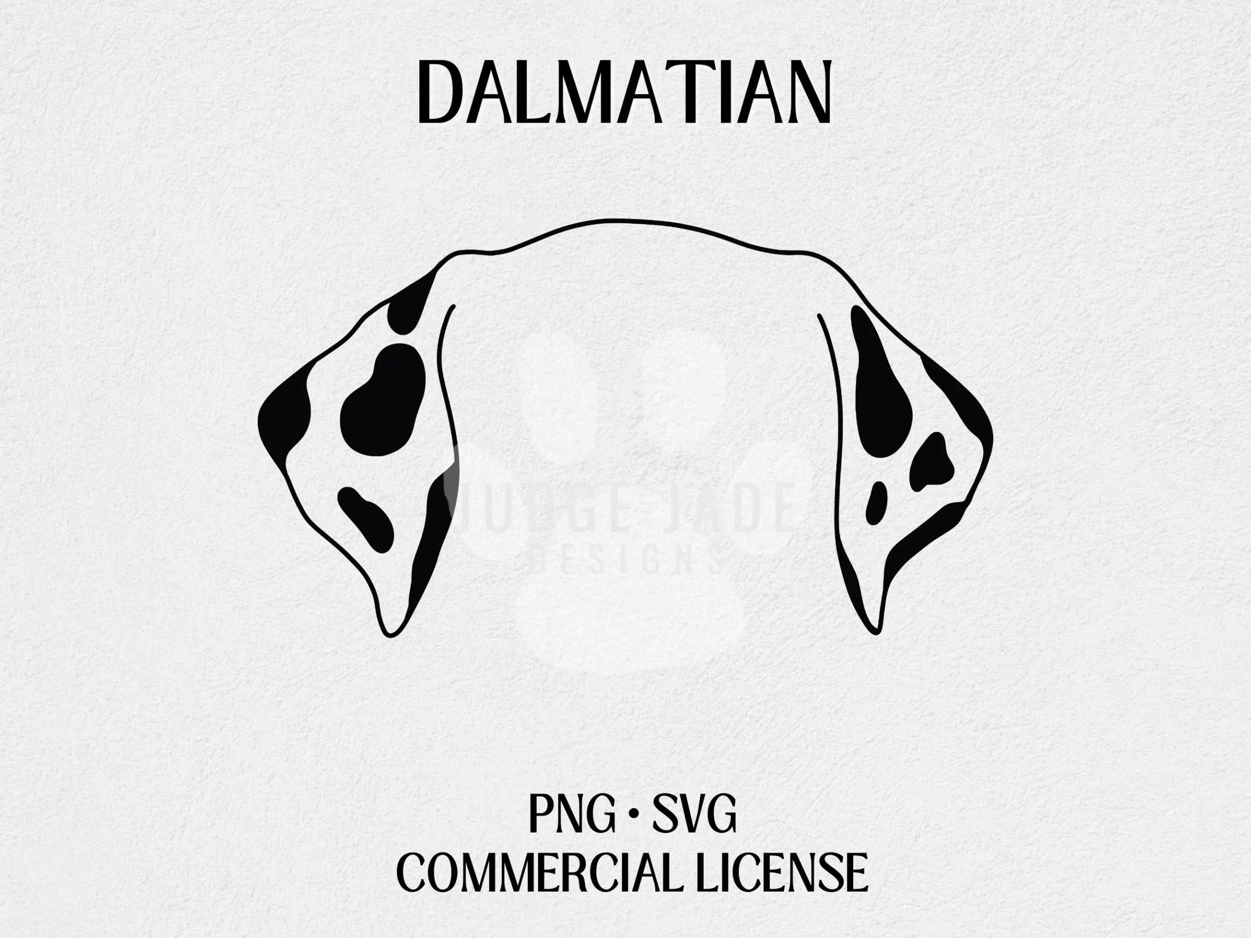 Dalmatian Dog Ear Outline SVG PNG Digital Download For Cricut And Silhouette Commercial License Etsy