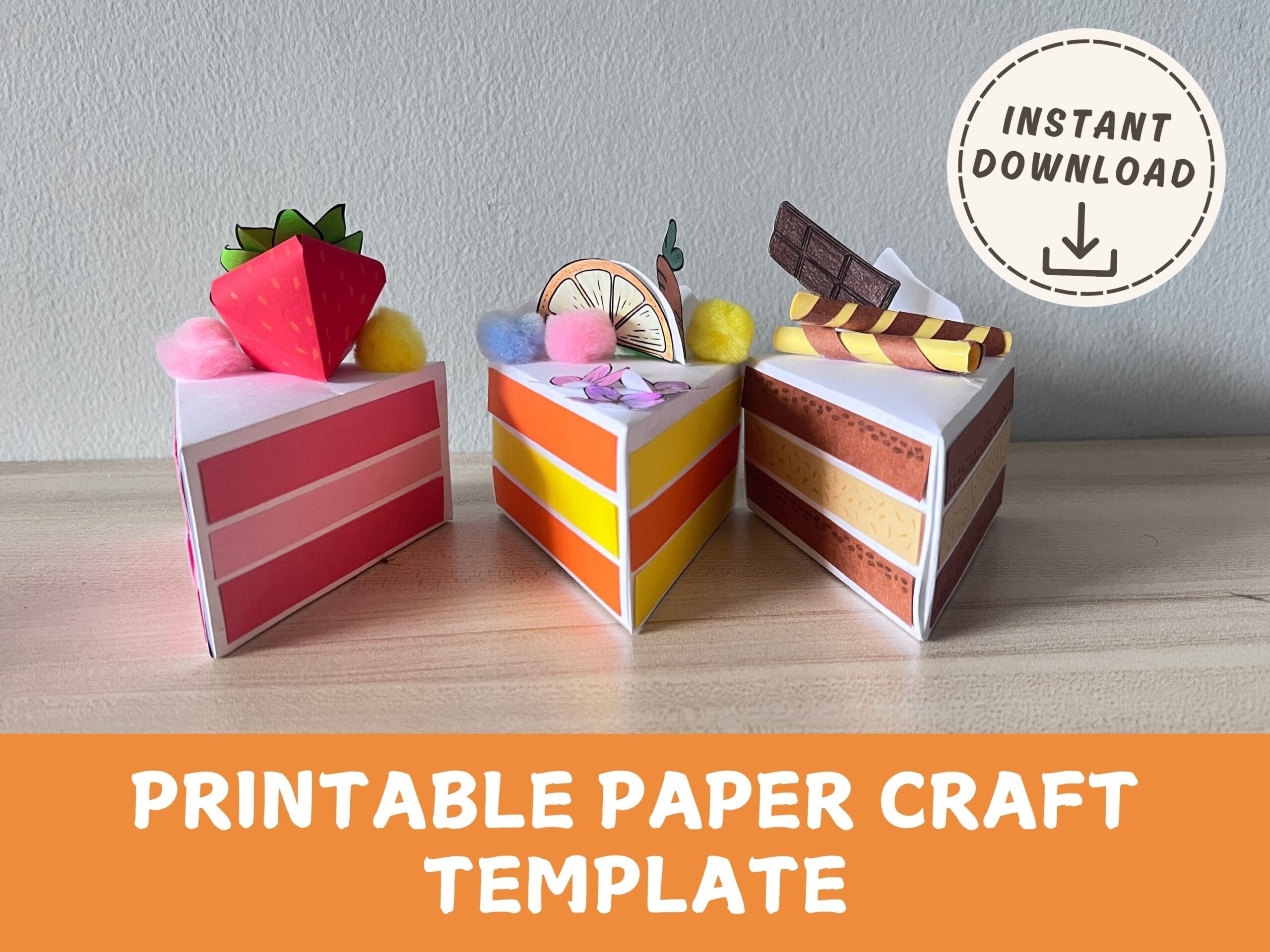 DIY 3D Cake Slice Creative Fabrica