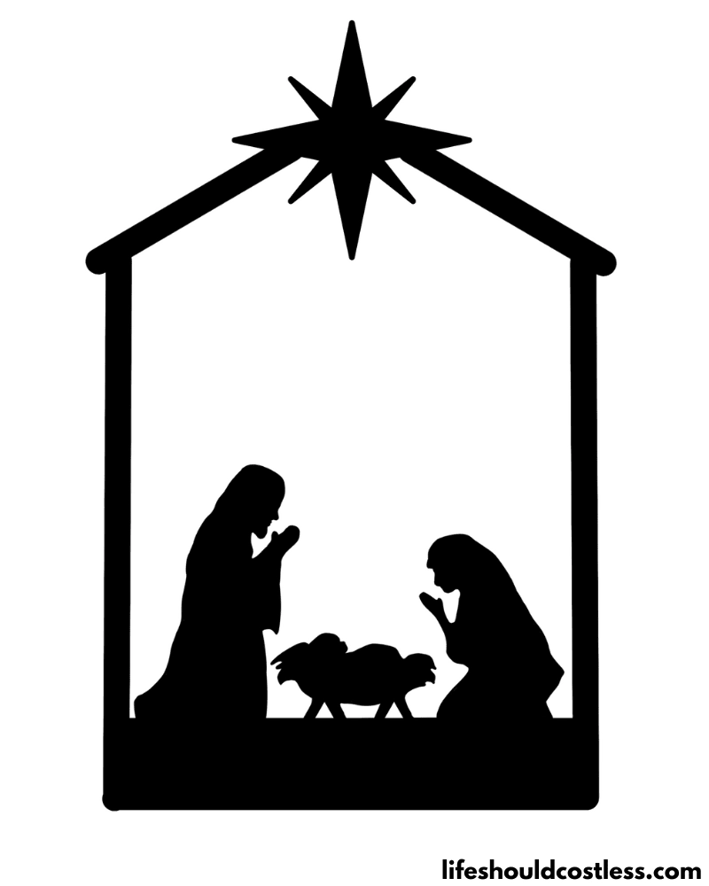 DIY Outdoor Nativity Scene free Printable PDF Template Life Should Cost Less
