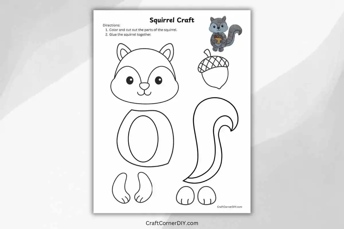 Easy Squirrel Craft For Kids Craft Corner DIY