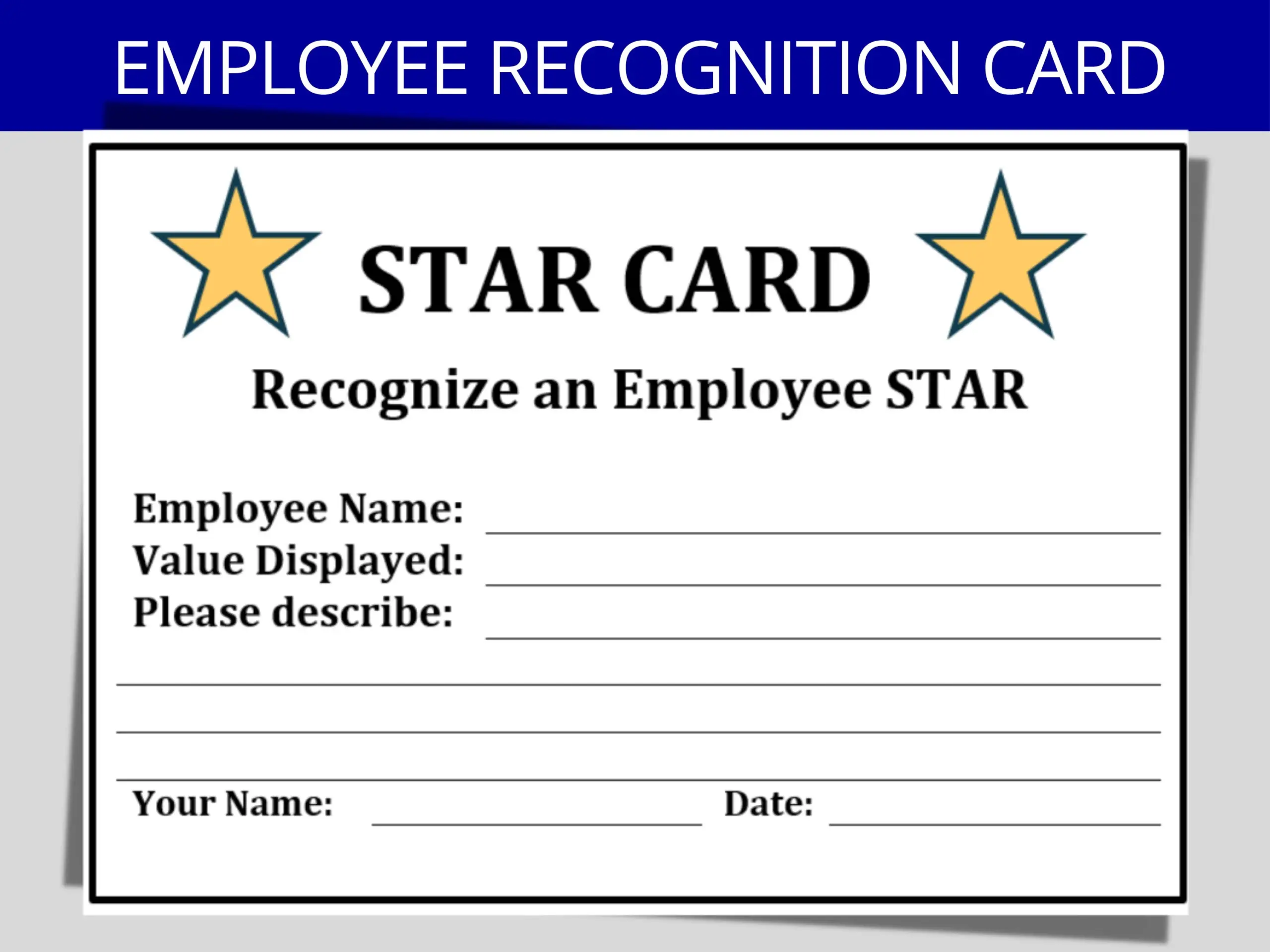 Employee Shout Out Card Template HR Staff Recognition digital Download Etsy