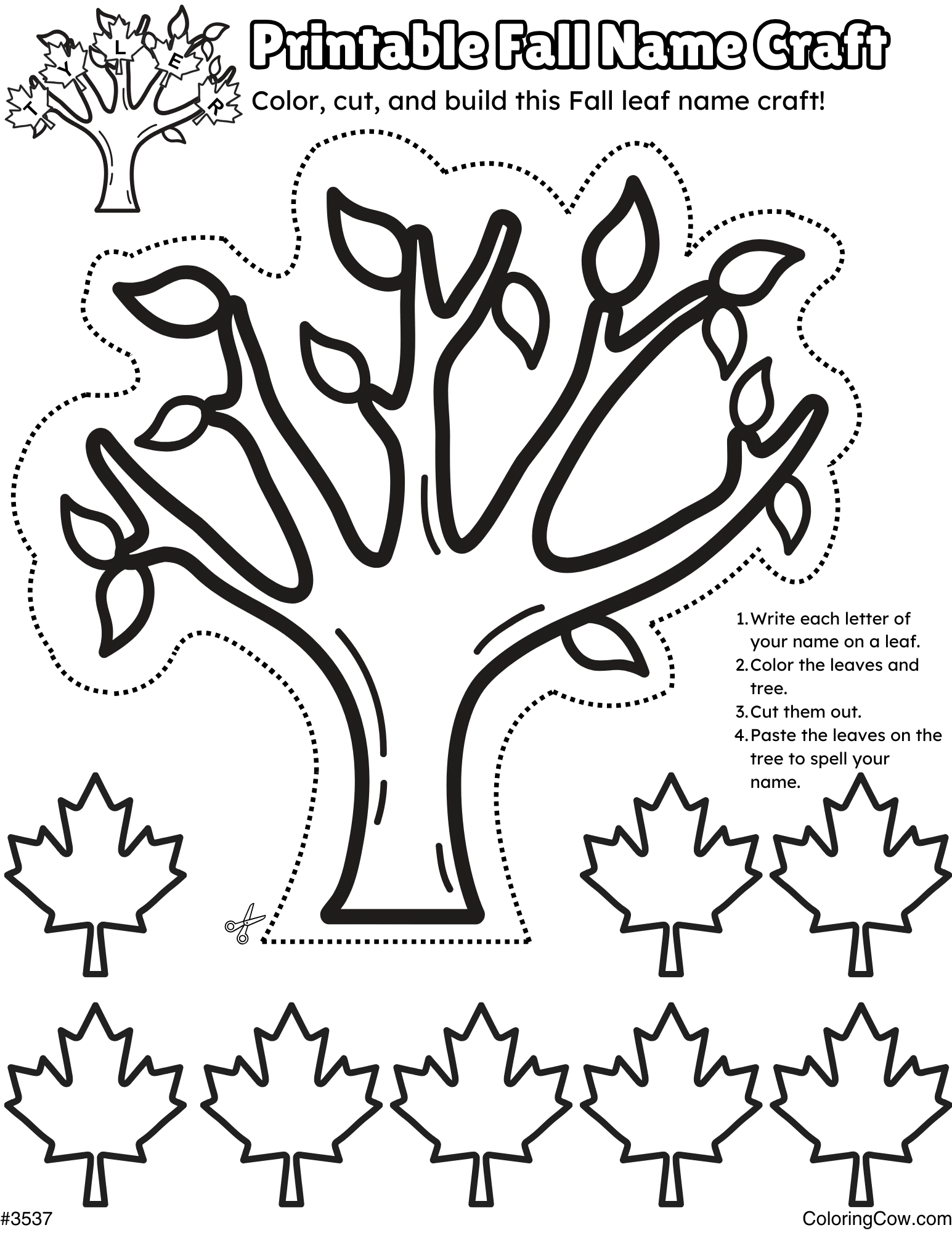 Fall Name Craft