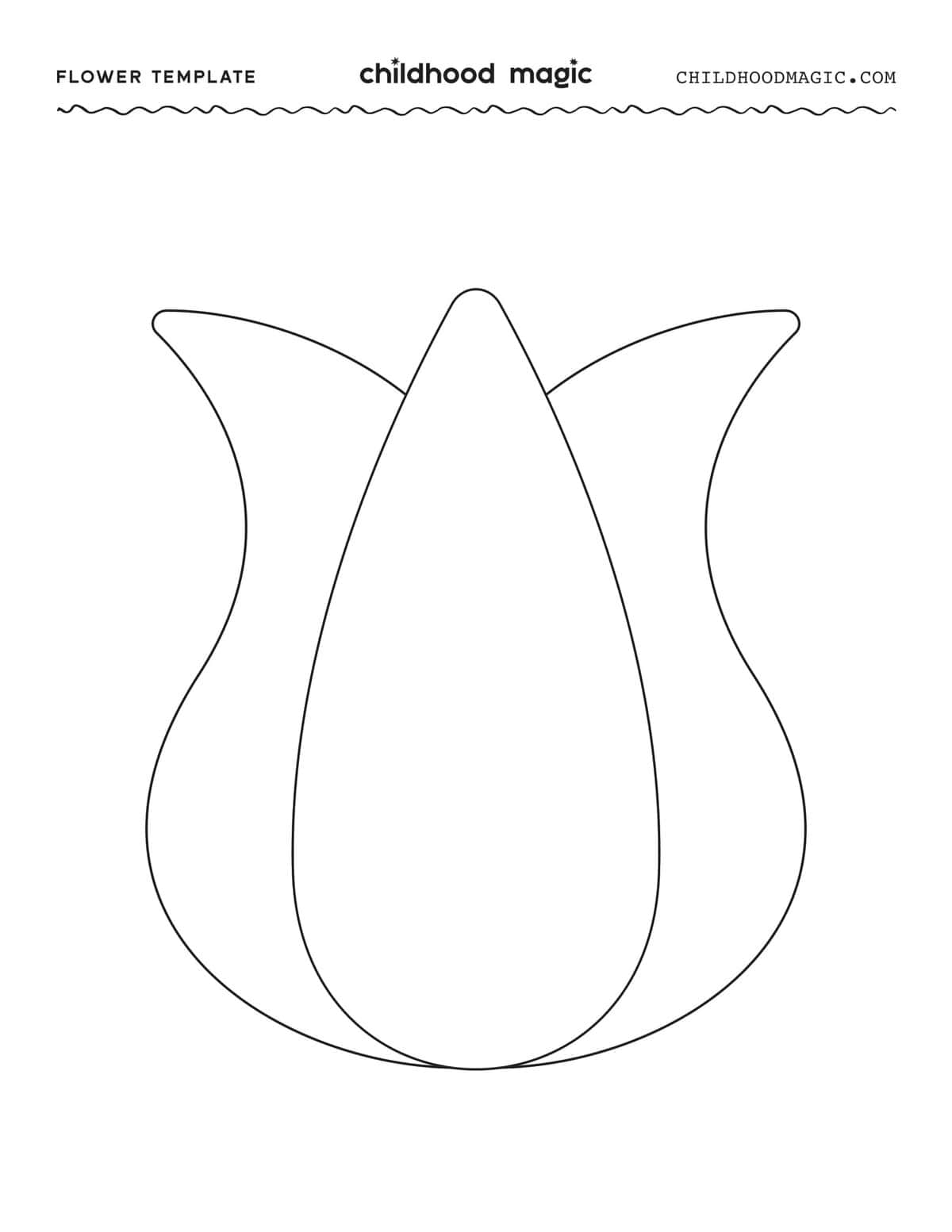 Flower Template Free Printable Rose Daisy And Tulip Childhood Magic