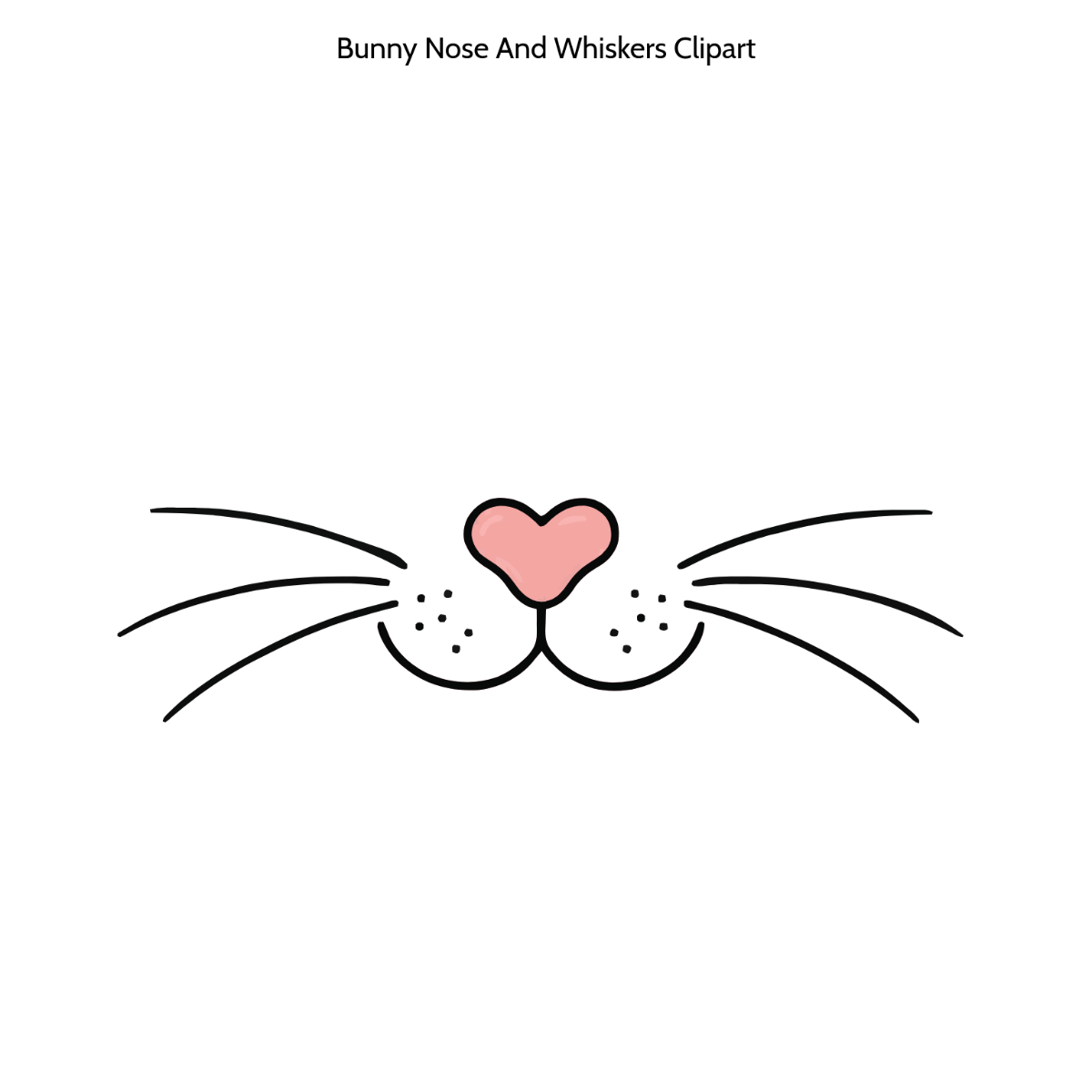 Free Bunny Nose And Whiskers Clipart Template To Edit Online