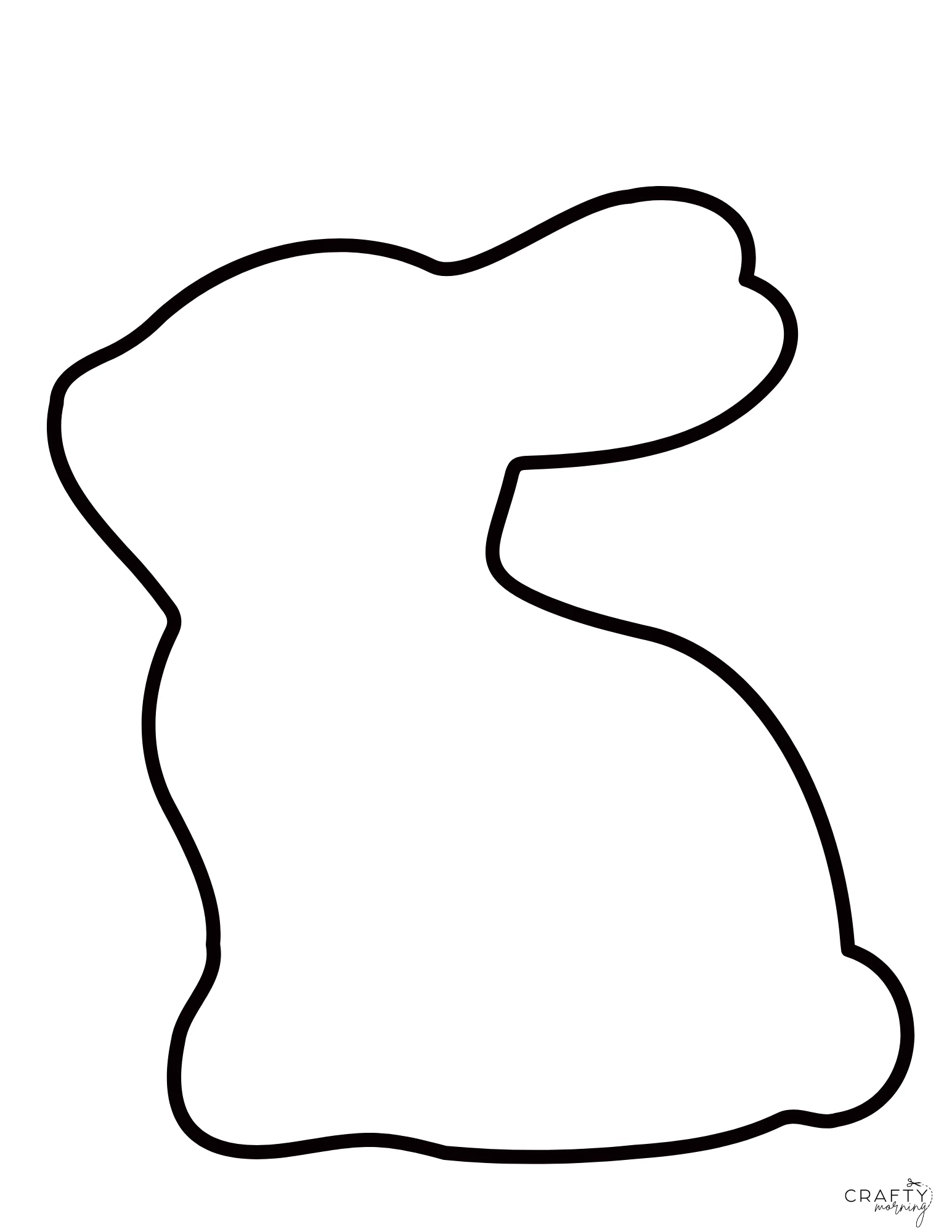 Free Bunny Outlines Printable Templates Crafty Morning