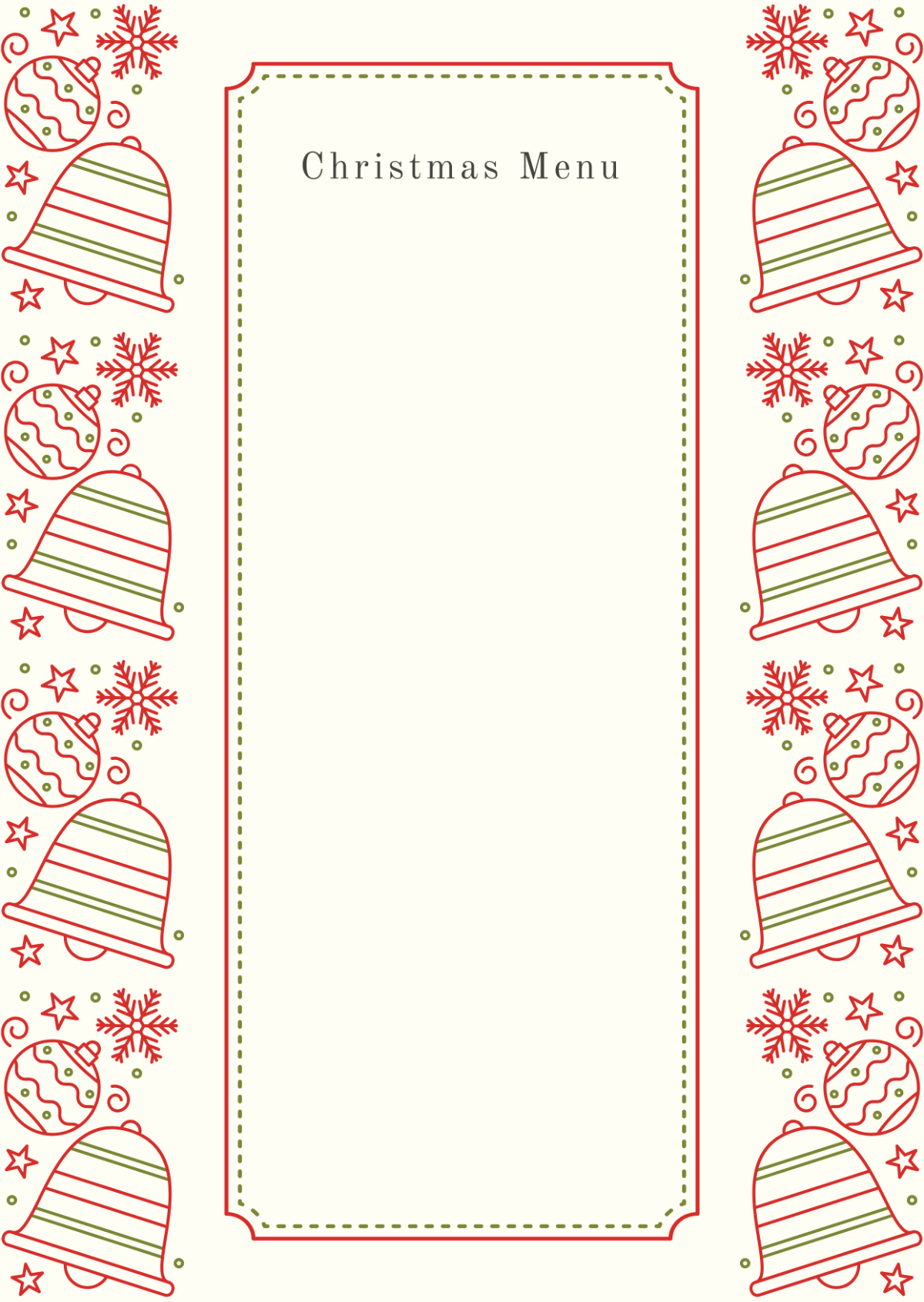 Free Christmas Menu Background Template To Edit Online